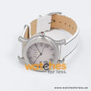 Elle Women’s Quartz White Leather Strap Light Purple Dial 38mm Watch EL20030S03N