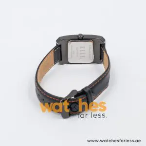 Elle Women’s Quartz Black Leather Strap Peach Dial 28mm Watch EL20072S03C