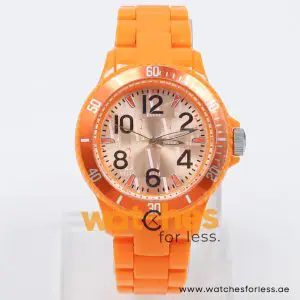 Elle Women’s Quartz Orange Plastic Chain Light Orange Dial 40mm Watch LE50007P07