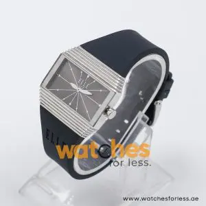 Elle Women’s Quartz Black Silicone Strap Grey Dial 37mm Watch EL20077P02C