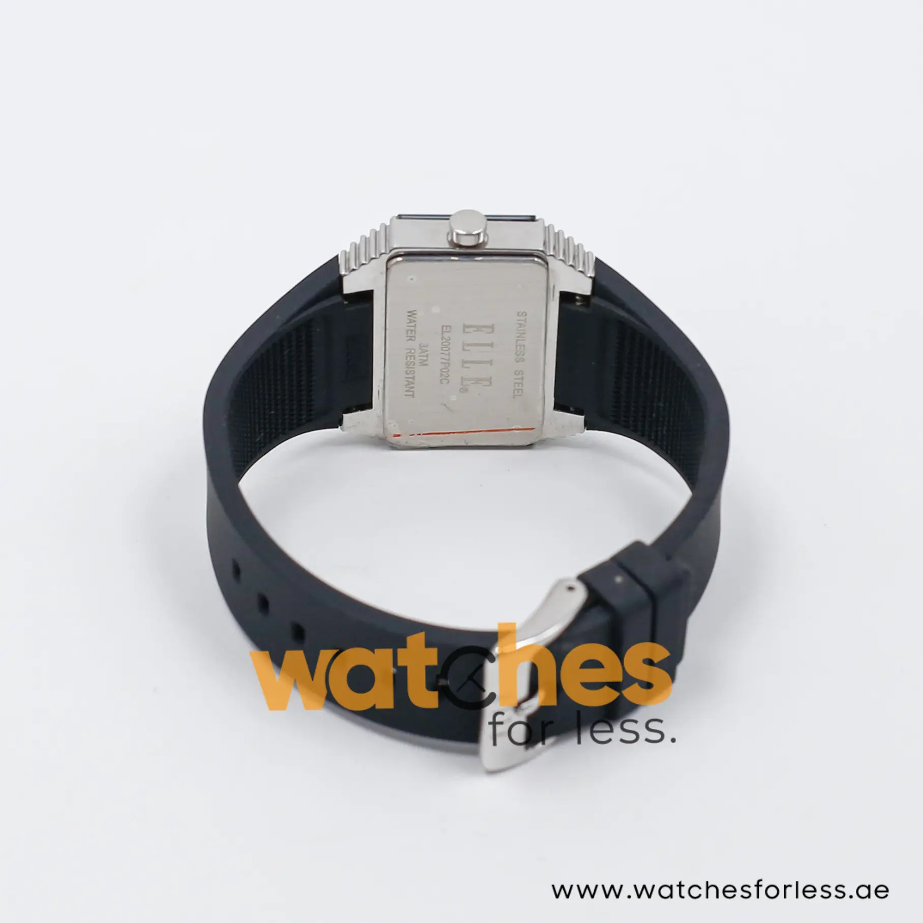 Elle Women’s Quartz Black Silicone Strap Grey Dial 37mm Watch EL20077P02C