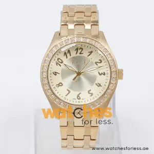 Elle Women’s Quartz Gold Stainless Steel Gold Dial 39mm Watch EL20016B02C