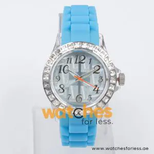 Elle Women’s Quartz Sky Blue Silicone Strap Teal Color Dial 39mm Watch LE50010P05