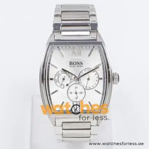Hugo Boss Men’s Quartz Silver Stainless Steel Silver Sunray Dial 38mm Watch 1512395