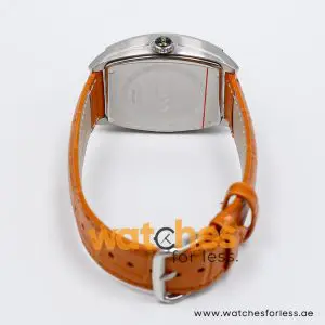 Hugo Boss Men’s Quartz Orange Leather Strap Grey Dial 38mm Watch 1512397/1