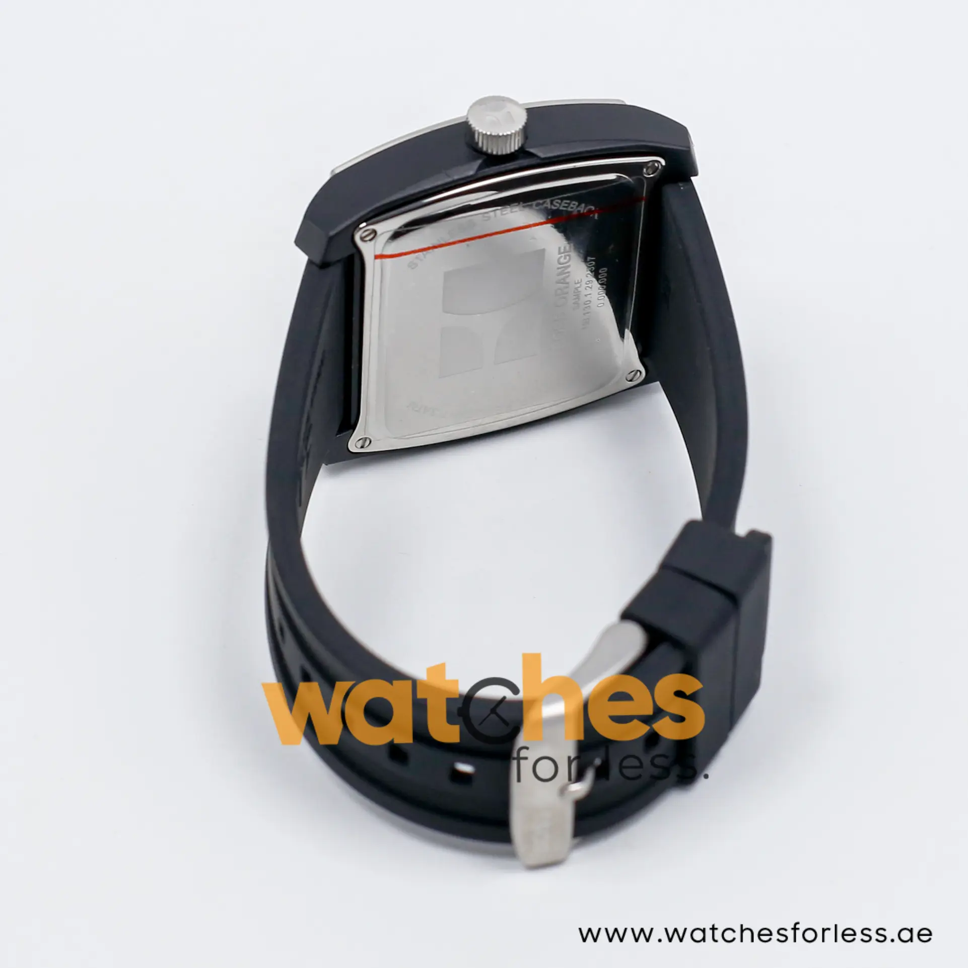 Hugo Boss Men’s Quartz Black Silicone Strap Black Dial 44mm Watch 1512604