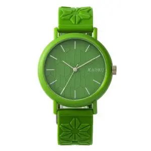 Kaoru Japan Women’s Quartz Silicone Strap Green Dial 38mm Watch KAORU001M2 Matcha Fragrance