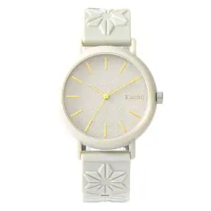 Kaoru Japan Women’s Quartz Silicone Strap Grey Dial 38mm Watch KAORU001Y Yuzu Fragrance