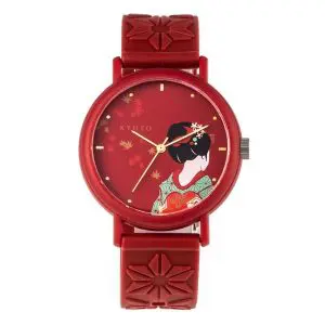 Kaoru Japan Women’s Quartz Silicone Strap Multi Dial 38mm Watch KAORU002MT Tsubaki Fragrance