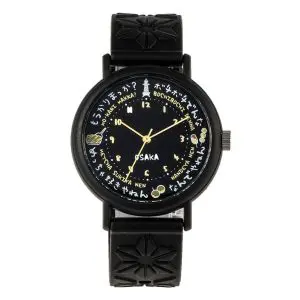 Kaoru Japan Women’s Quartz Silicone Strap Black Dial 38mm Watch KAORU002OB Waboku Fragrance