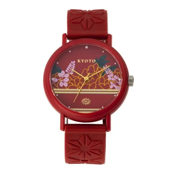 Kaoru Japan Women’s Quartz Silicone Strap Red Dial 38mm Watch KAORU009KT