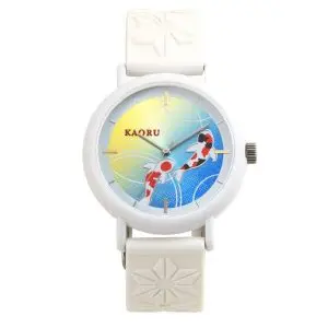 Kaoru Japan Women’s Quartz Silicone Strap Multi Dial 38mm Watch KAORU009SH Hinoki Fragrance