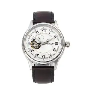 GRANDEUR PLUS Men’s Automatic Leather Strap White Dial 47mm Watch GRP013W1