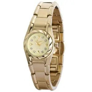 LOV-IN BOUQUET Women’s Quartz Stainless Steel Cream Dial 30mm Watch LVB109G1
