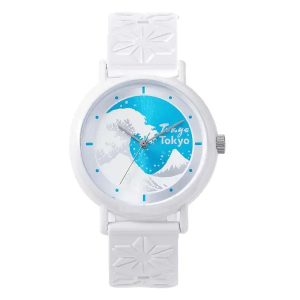 Kaoru Japan Women’s Quartz Silicone Strap Sky Blue & White Dial 38mm Watch KAORU014TH Enveloping Fragrance