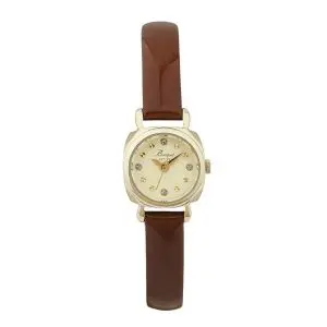 LOV-IN BOUQUET Women’s Quartz Leather Strap Gold Dial 24mm Watch LVB131G1