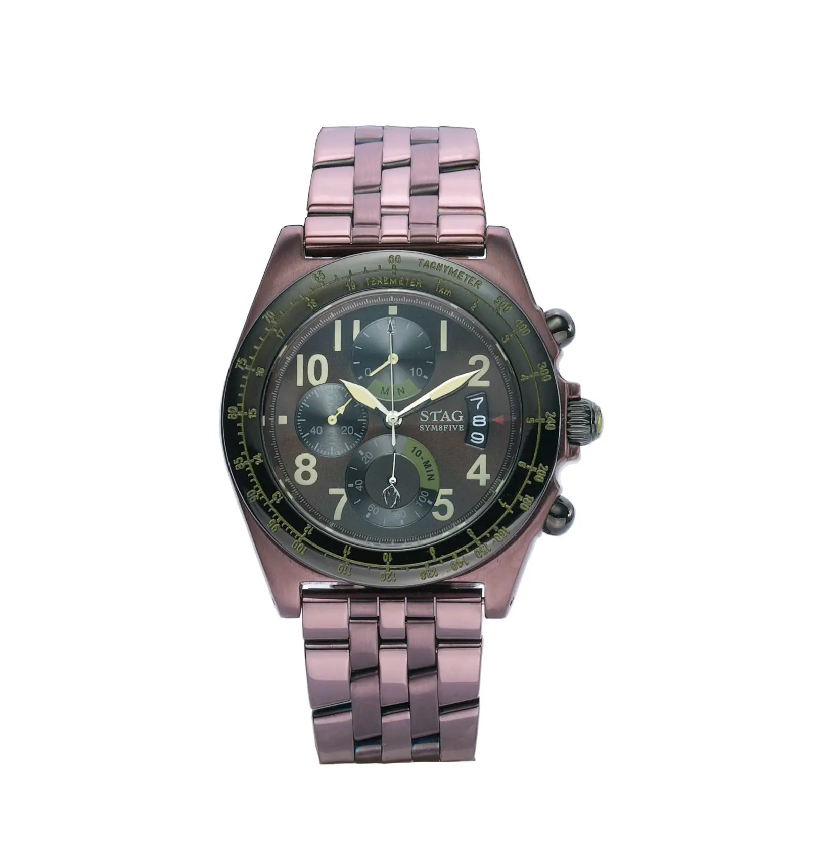 STAG TYO Men’s Quartz Stainless Steel Brown Dial 40mm Watch STG007B1