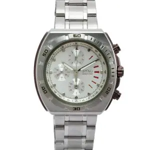 STAG TYO Men’s Quartz Stainless Steel White Dial 40mm Watch STG009S1A