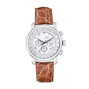 STAG TYO Men’s Quartz Leather Strap White Dial 43mm Watch STG010S2