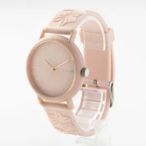 Kaoru Japan Women’s Quartz Silicone Strap Pink Dial 38mm Watch KAORU001S2 Sakura Fragrance