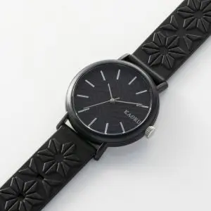 Alternative view of Kaoru Japan Women’s Quartz Silicone Strap Black Dial 38mm Watch KAORU001B Waboku Fragrance