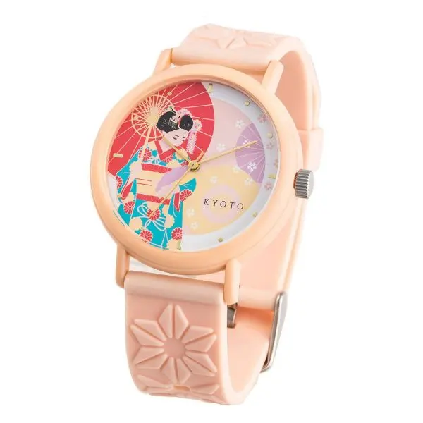 Kaoru Japan Women’s Quartz Silicone Strap Multi Dial 38mm Watch KAORU002MS Sakura Fragrance