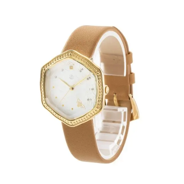 LOV-IN BOUQUET Women’s Quartz Leather Strap White Dial 35mm Watch LVB126H3
