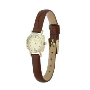 LOV-IN BOUQUET Women’s Quartz Leather Strap Gold Dial 24mm Watch LVB131G1