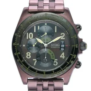 Alternative view of STAG TYO Men’s Quartz Stainless Steel Brown Dial 40mm Watch STG007B1