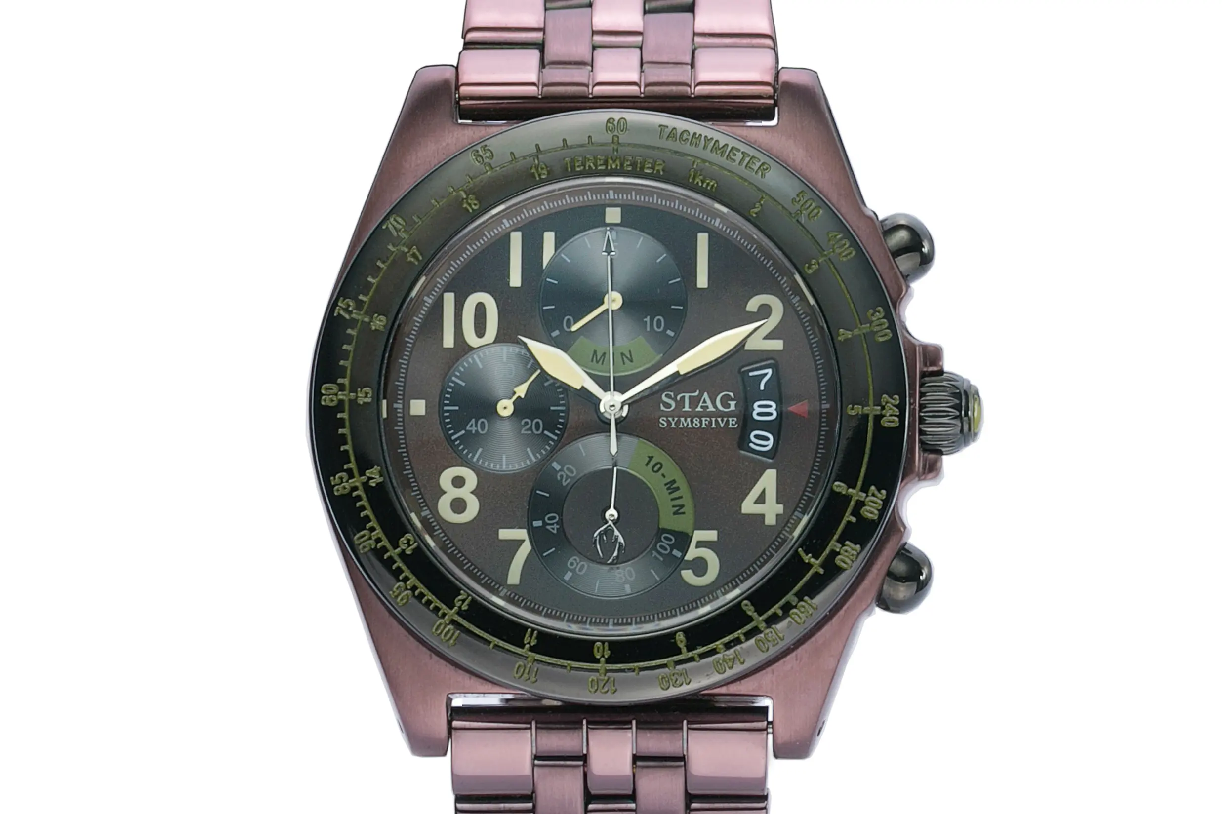 STAG TYO Men’s Quartz Stainless Steel Brown Dial 40mm Watch STG007B1 - Image 2