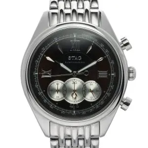 STAG TYO Men’s Quartz Stainless Steel Dark Brown Dial 40mm Watch STG008S1