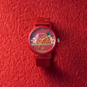 Kaoru Japan Women’s Quartz Silicone Strap Red Dial 38mm Watch KAORU009KT