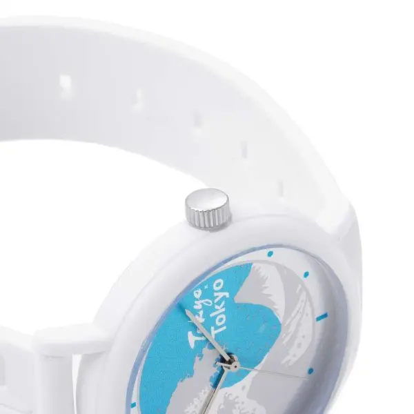 Kaoru Japan Women’s Quartz Silicone Strap Sky Blue & White Dial 38mm Watch KAORU014TH Enveloping Fragrance