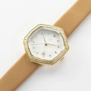 LOV-IN BOUQUET Women’s Quartz Leather Strap White Dial 35mm Watch LVB126H3