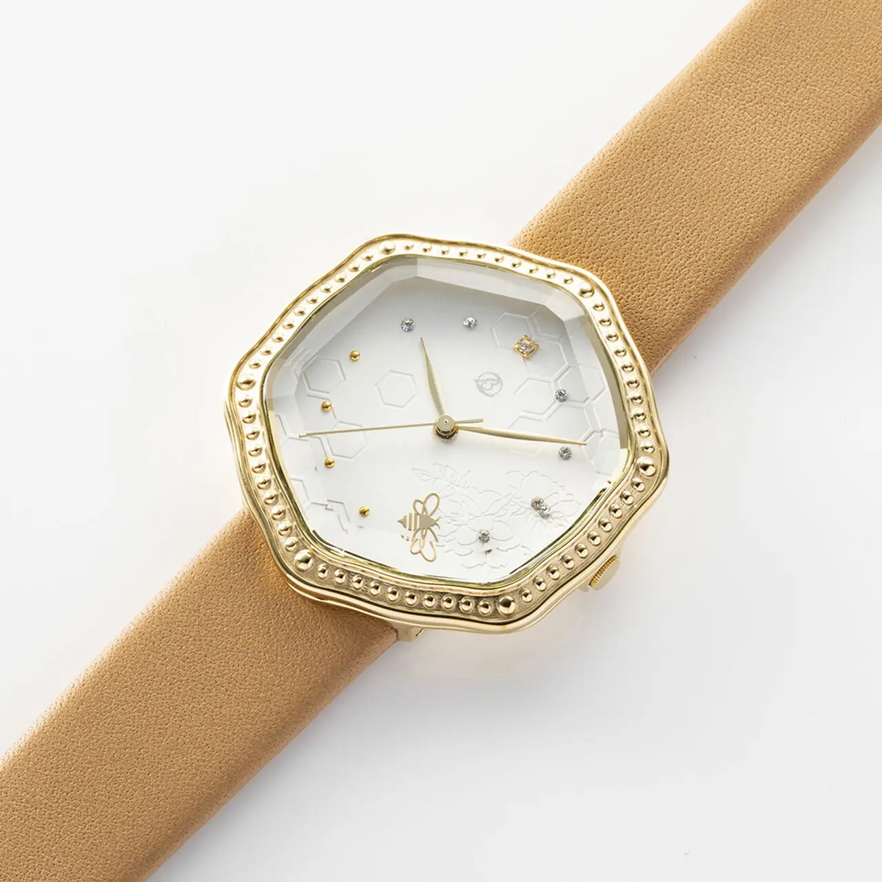 LOV-IN BOUQUET Women’s Quartz Leather Strap White Dial 35mm Watch LVB126H3