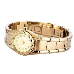LOV-IN BOUQUET Women’s Quartz Stainless Steel Cream Dial 30mm Watch LVB109G1