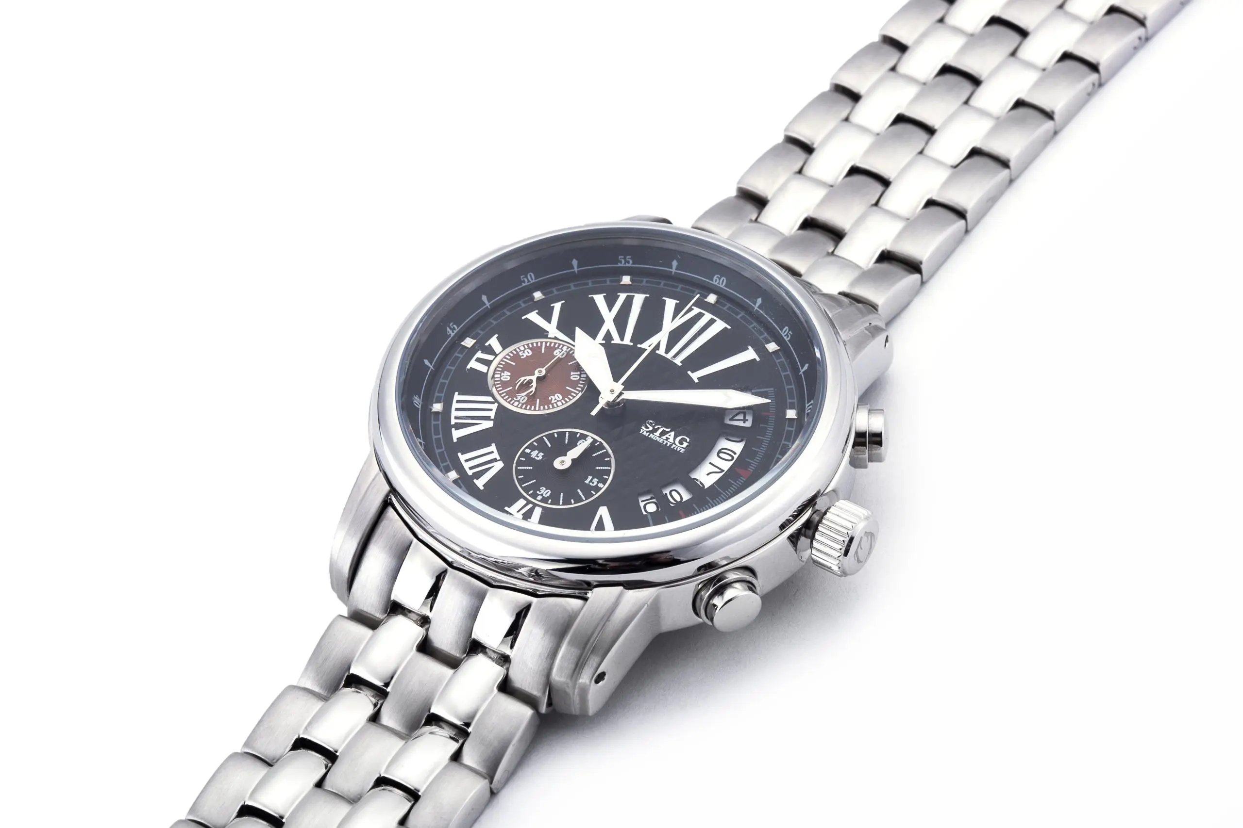 STAG TYO Men’s Quartz Stainless Steel Black Dial 41mm Watch STG011S2