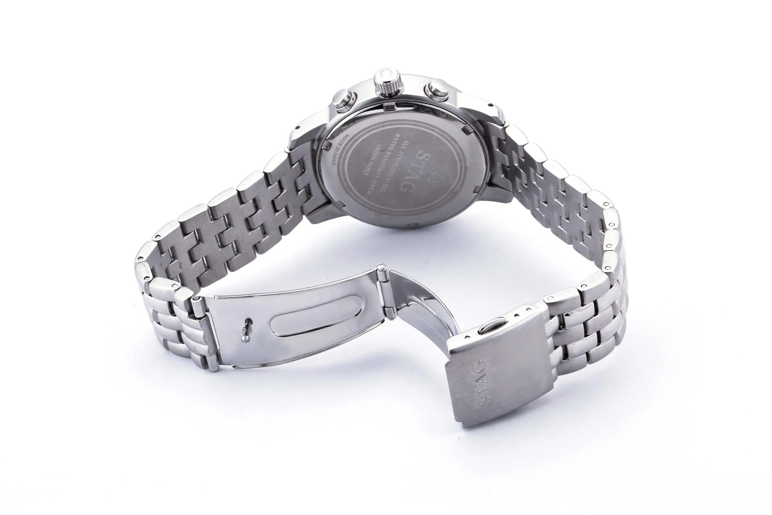 STAG TYO Men’s Quartz Stainless Steel Silver Dial 41mm Watch STG011S1