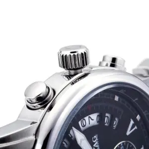 STAG TYO Men’s Quartz Stainless Steel Black Dial 41mm Watch STG011S2