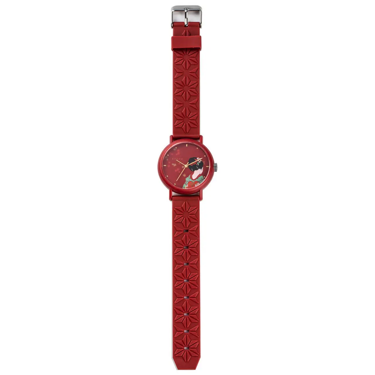Kaoru Japan Women’s Quartz Silicone Strap Red Dial 38mm Watch KAORU009KT