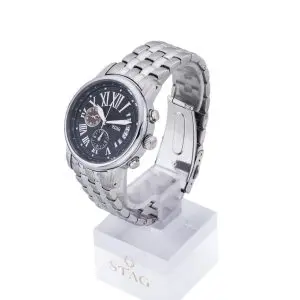 STAG TYO Men’s Quartz Stainless Steel Black Dial 41mm Watch STG011S2
