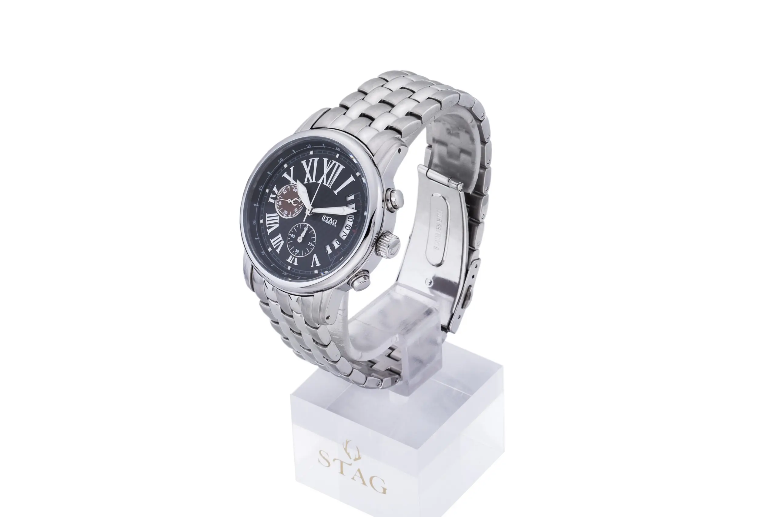 STAG TYO Men’s Quartz Stainless Steel Black Dial 41mm Watch STG011S2