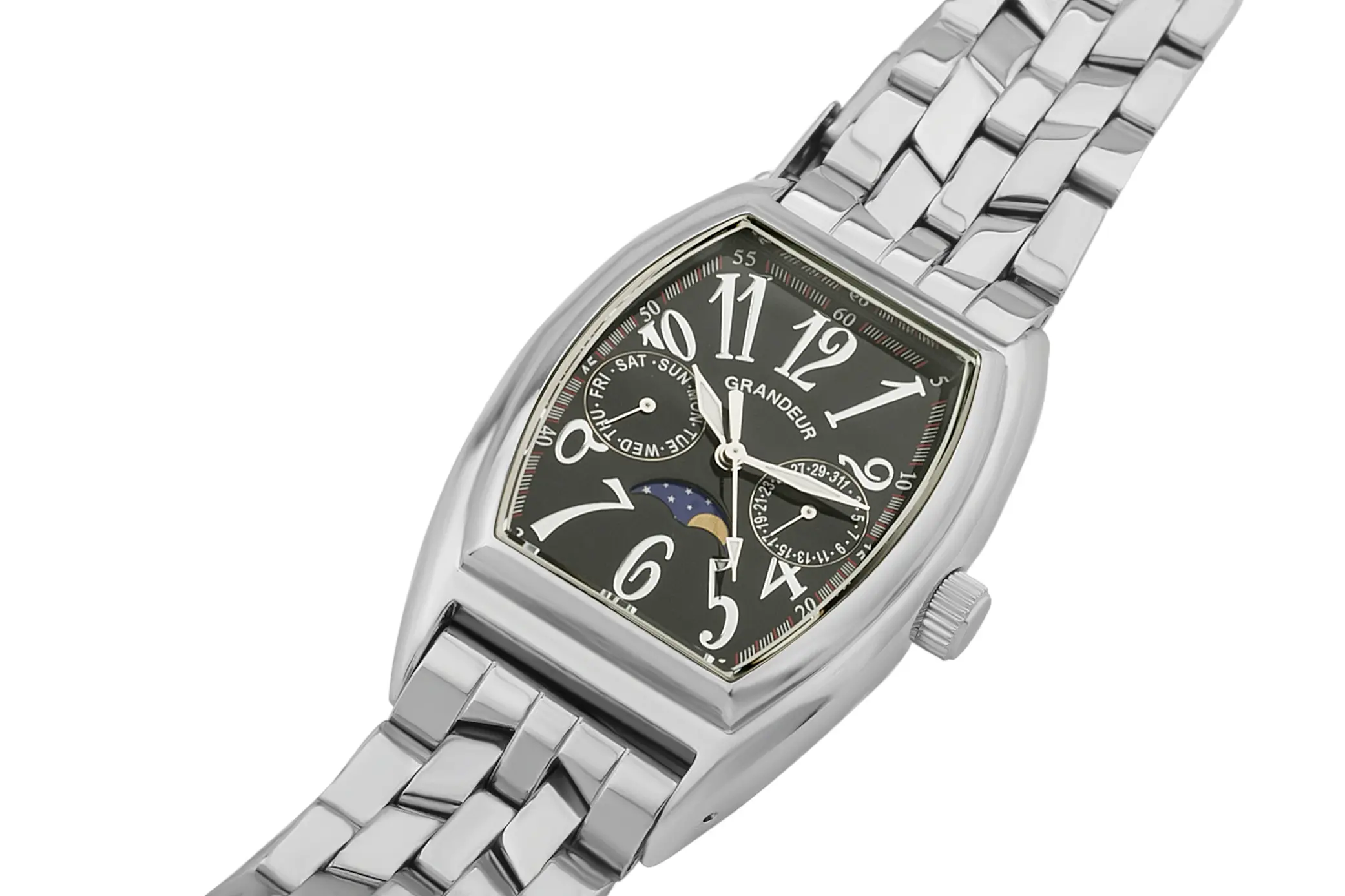 GRANDEUR Japan Women’s Quartz Stainless Steel Black Dial 35mm Watch JGR002W3 - Image 3