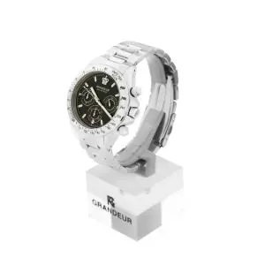 Grandeur Japan Men’s Quartz Stainless Steel Black Dial 42mm Watch JGR004W4 - Image 5