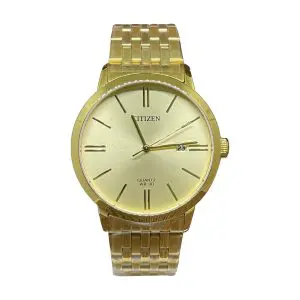 Citizen Men’s Quartz Stainless Steel Gold Dial 42mm Watch DZ0002-50P