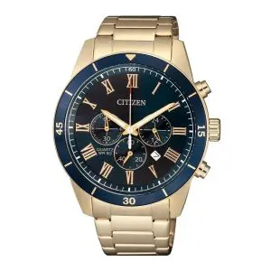 Citizen Men’s Quartz Rose Gold Stainless Steel Blue Dial 44mm Watch AN8169-58L