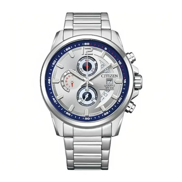 Citizen Men’s Quartz Silver Stainless Steel Silver Dial 43mm Watch AN3690-56B