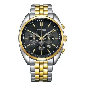 Citizen Men’s Chronograph Quartz Stainless Steel Black Dial 42mm Watch AN8214-55E
