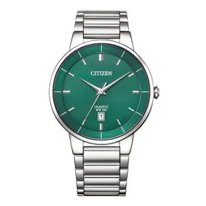Citizen Men’s Quartz Silver Stainless Steel Green Dial 40mm Watch BI5120-51X