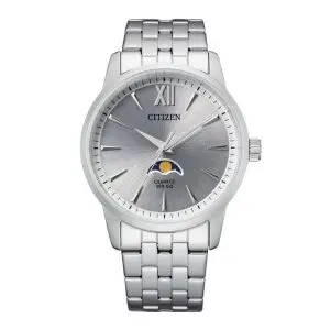 Citizen Men’s Quartz Silver Stainless Steel Silver Dial 42mm Watch AK5000-54A